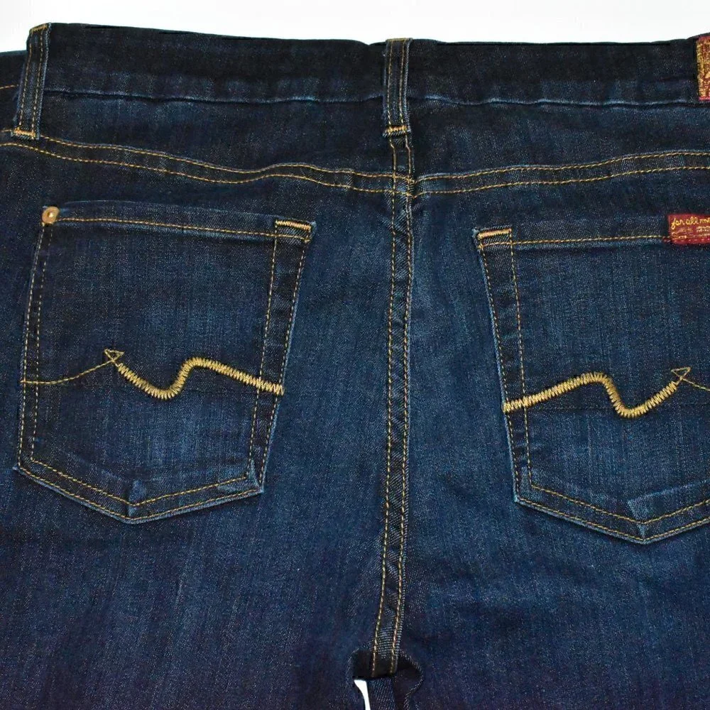 7 For all Mankind Kimmie Straight Leg Mid Rise Denim Jeans